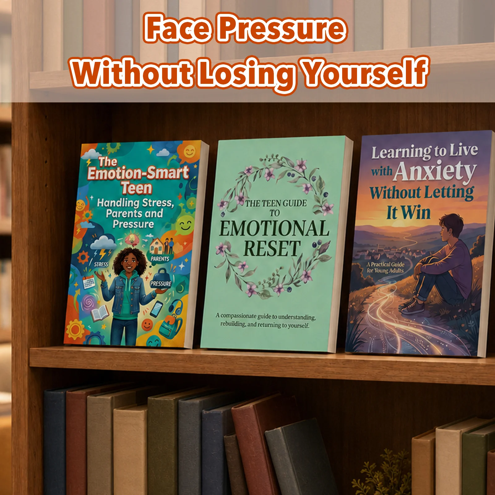 3-Book Teen Emotional Reset & Stress Relief Reading Set, Includes The Emotion-Smart Teen, The Teen Guide to Emotional Reset