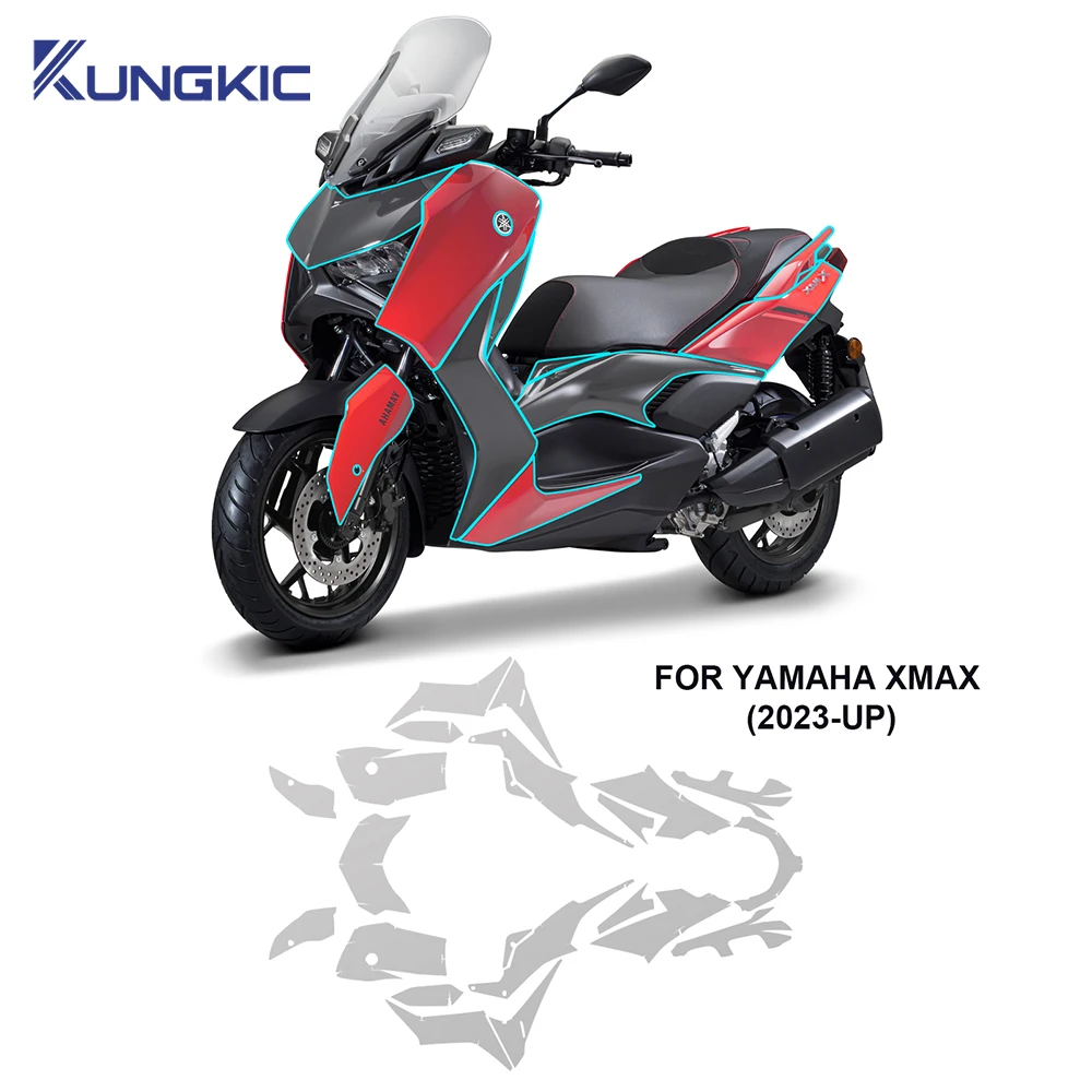 

Motorcycle Fairing Protective Film for YAMAHA XMAX 2023 2024 TPU Paint Protection PPF Anti-scratch Accessories Protection Decals