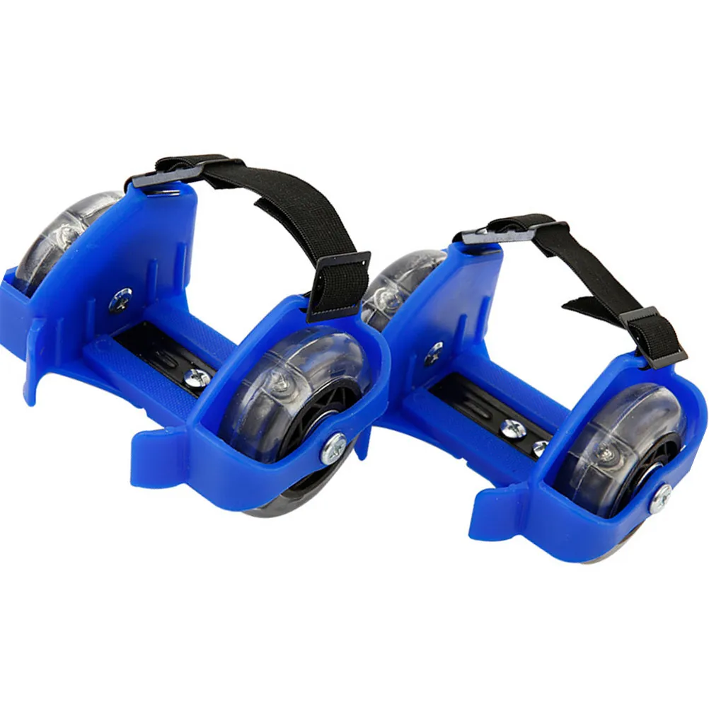 

1Pair Adjustable Heel Wheel Roller Skates Flashing Light Skates Outdoor Practice Heel Wheels Skate Practice
