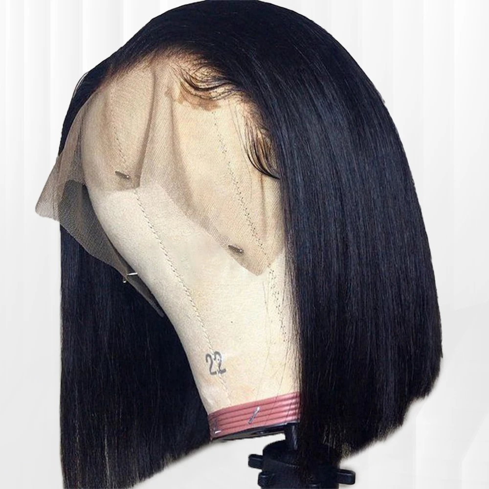 

13x6 HD Lace Front Wig Brazilian Human Hair 13x4 Glueless Straight Bob Wig Pre Plucked Short Bob For Black Women Ready To Wear
