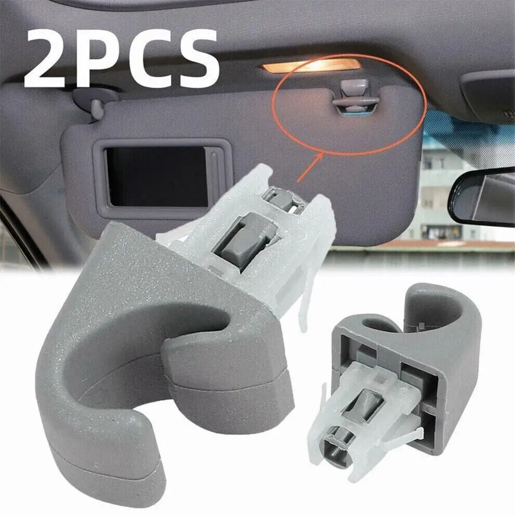 

2 PCS For TOYOTA CAMRY COROLLA Beige/Grey 74348-06030 Car Sun Visor Clip Hook Holder Bracket Auto Sun Visor Buckle Fixing C N3D5