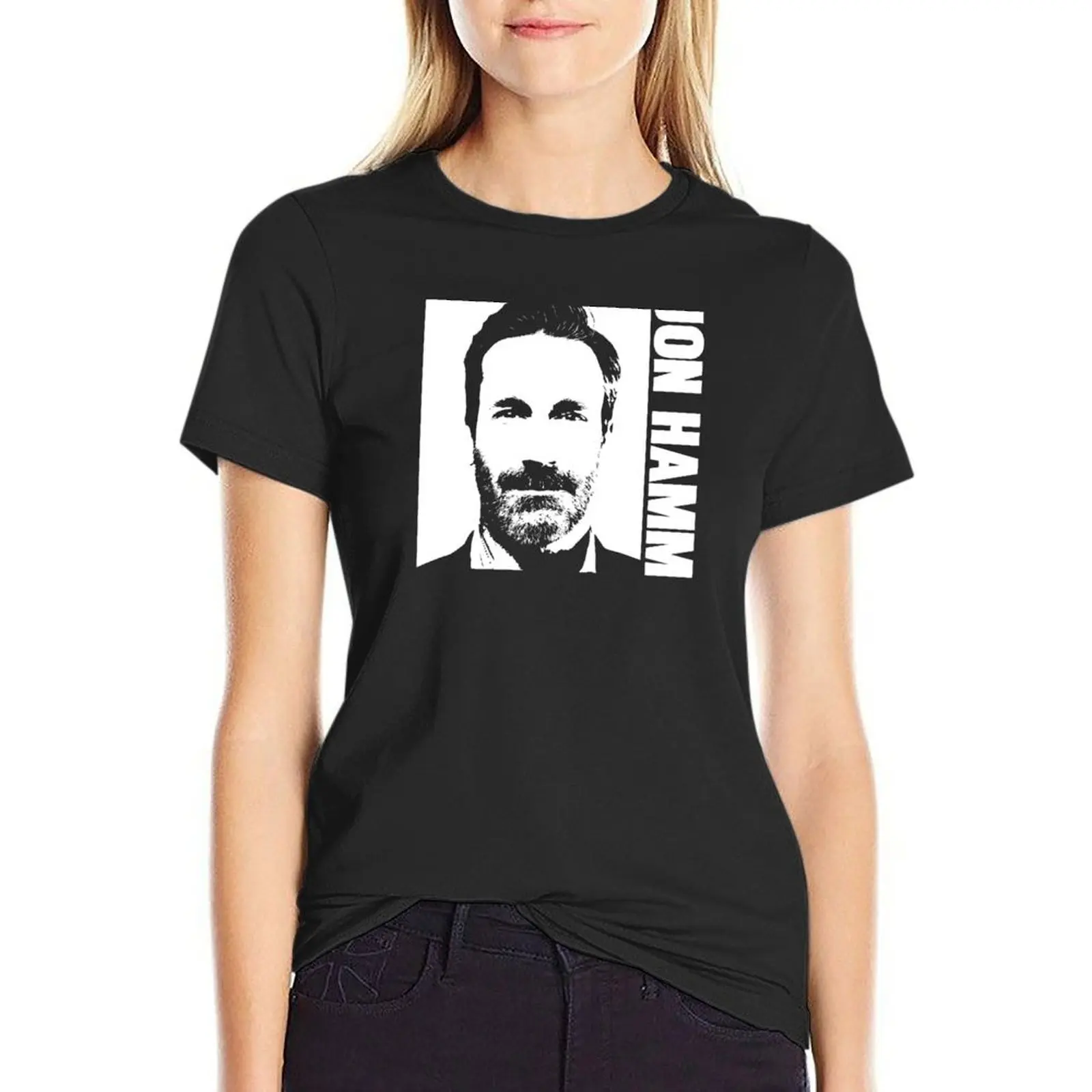 

Футболка Jon Hamm actor designs, одежда в стиле аниме, футболки с графикой, быстросохнущая одежда для женщин
