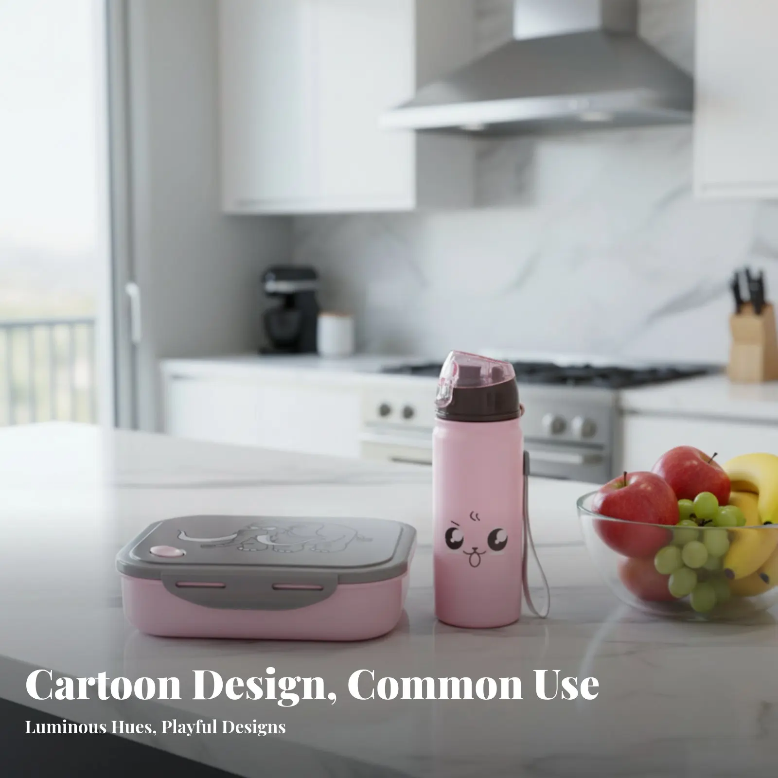 

Прямоугольный пластиковый ланч-бокс для школьников, бенто-бокс с изображением слона, бутылкой для воды, отделениями и портативной сумкой для переноски