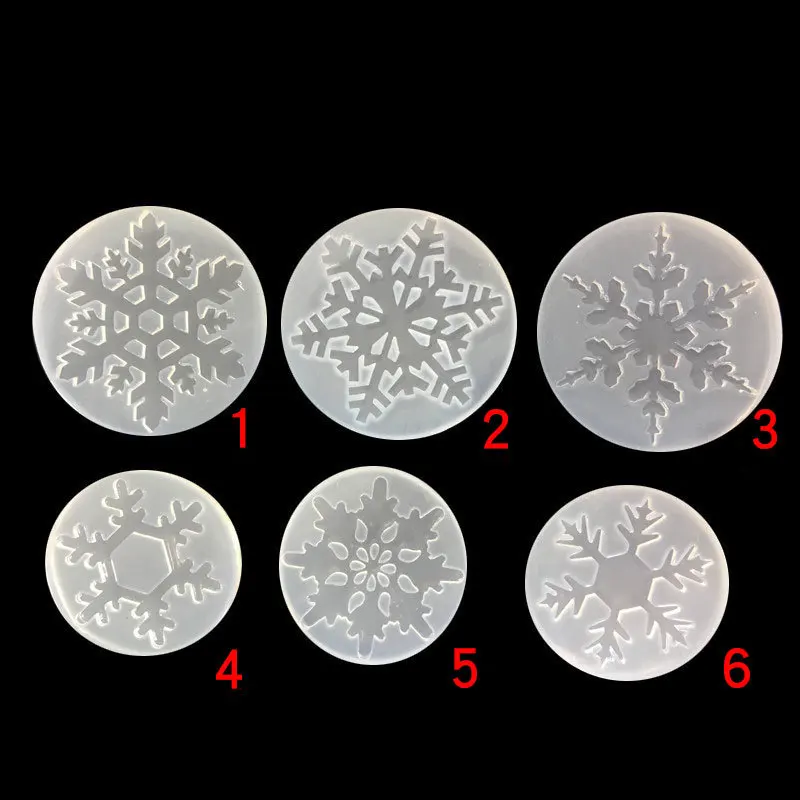 Different Sizes Christmas Snowflake Glue Mold Handmade Accessories Tool 16284