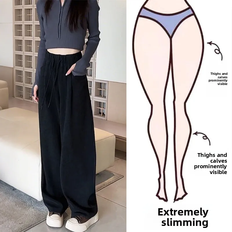 

Spring Autumn 2026 plus Size Women's Casual Pants High Waist Wide Leg Knife Style Comfortable Casual Trousers for plus S...