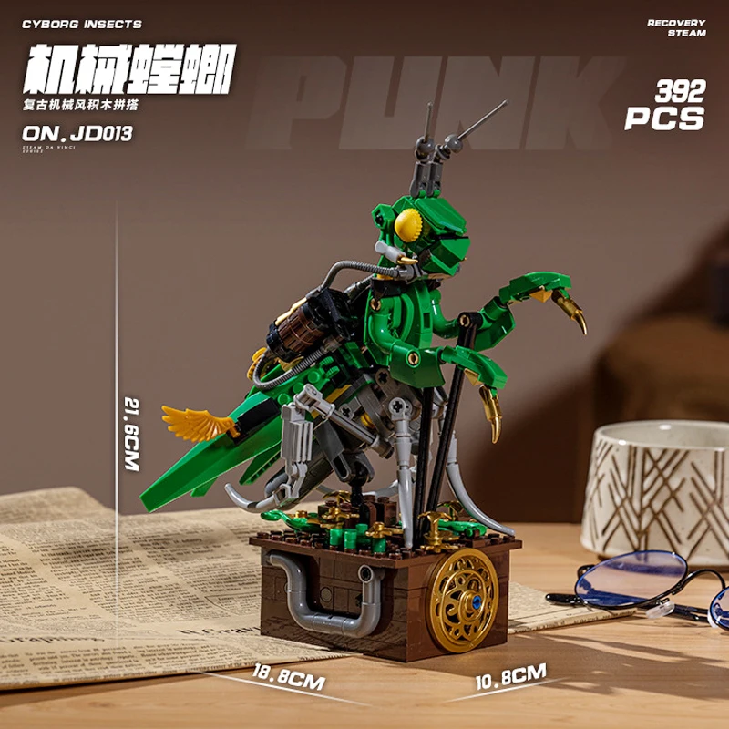 

3D Puzzle Handmade Assembly Model Toys, Mechanical Insect - Mantis, High Difficulty Building Model Ornaments, Gift, XT102