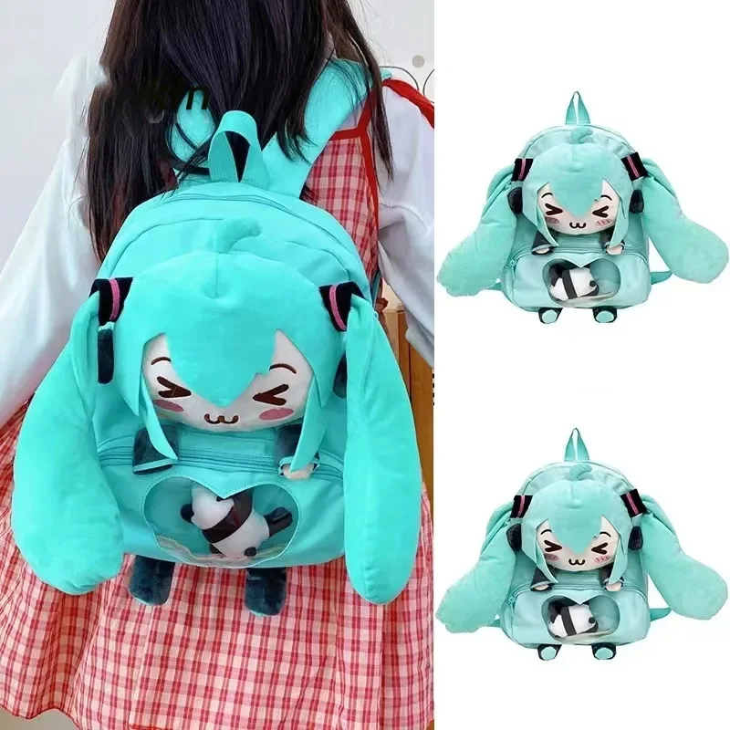 

Милый мультяшный рюкзак большой емкости, периферийные устройства в стиле аниме, школьный рюкзак со значком, дорожный рюкзак, креативные подарки на день рождения для девочек