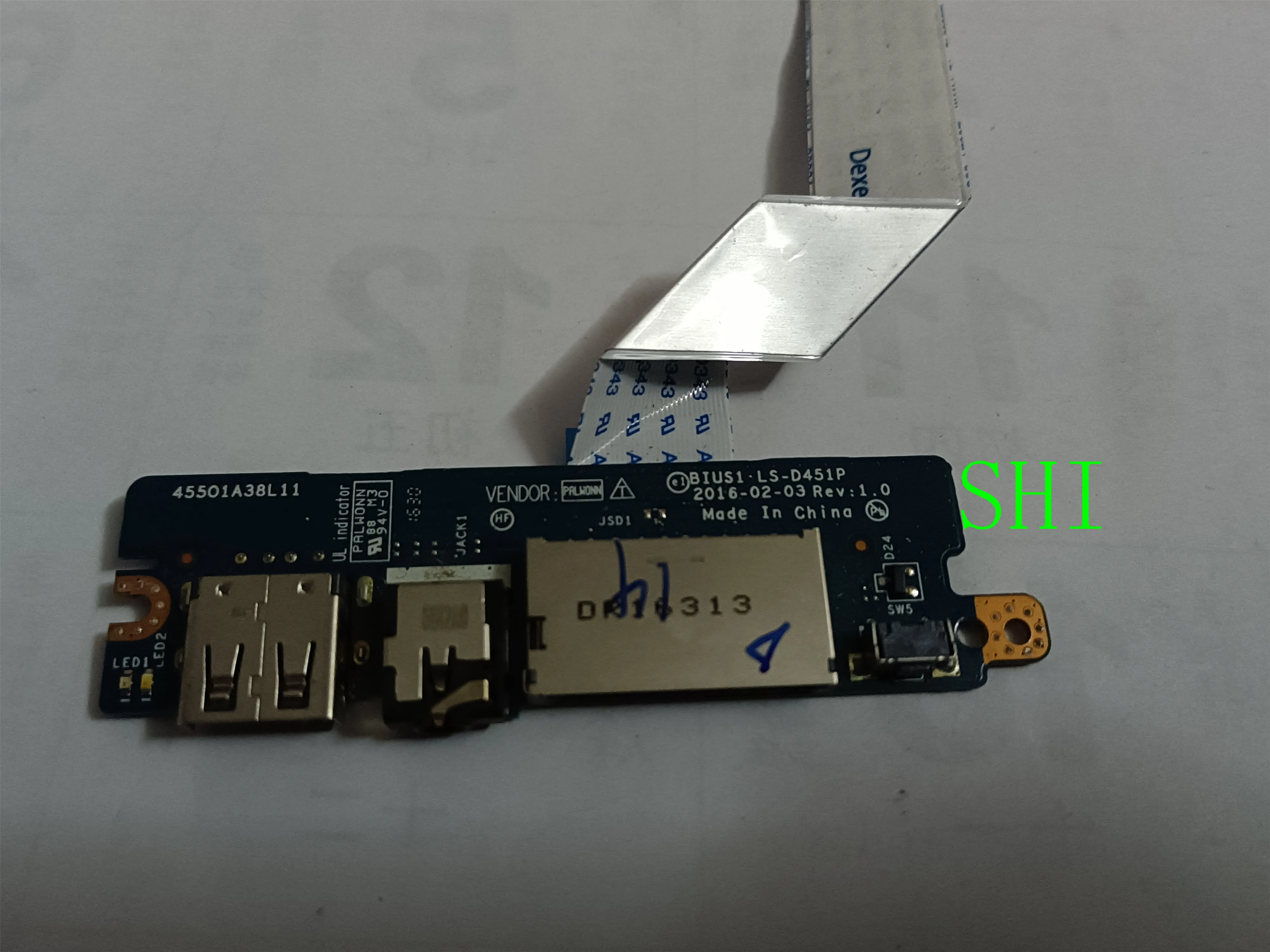 LS-D451P FOR Lenovo IdeaPad 510S-14IKB 80UV USB/Audio/Reader IO Board With Cable 100% Test ok Free Shipping