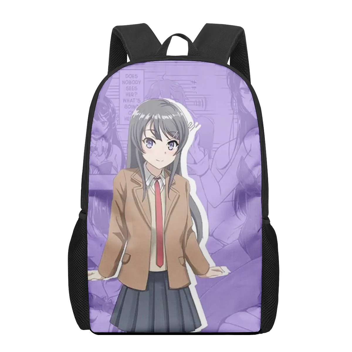 Mai Sakurajima – sac d'école imprimé en 3D, pour fille et garçon, pour enfant, cartable à épaule B