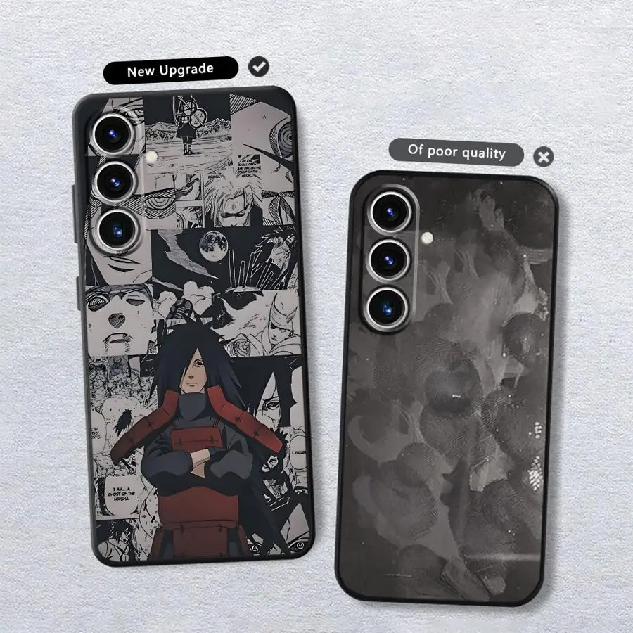 Uchiha Madara كول الأسود لينة غطاء الهاتف حقيبة لهاتف سامسونج غالاكسي A24 A55 A22 A52 A41 A26 A72 A25 A71 A51 A73 A32 A35 A36 A23 #3