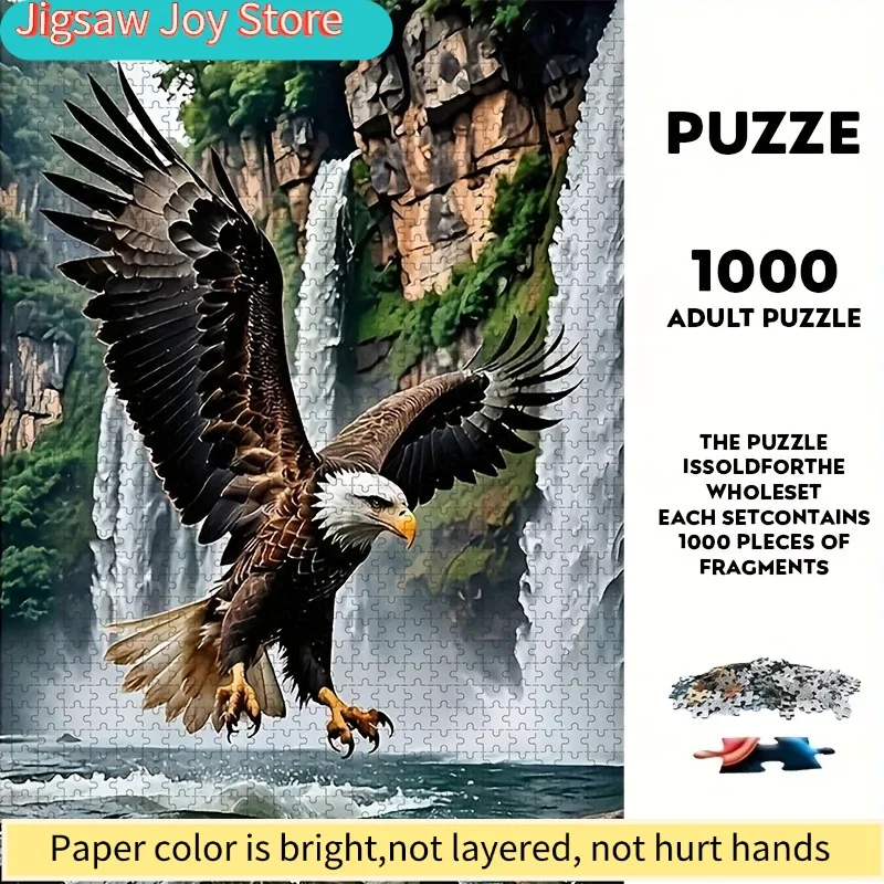 

Large Eagle-Themed Puzzle Suitable for Family, DIY Decor & Educational Activity - with Eagle Design, Pieces for s &