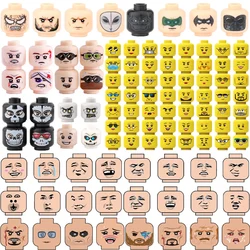 MOC Figure Expression Building Blocks WW2 Military Soldiers Injured Emotions Halloween Skull Face Accessories Toys Kids Bricks