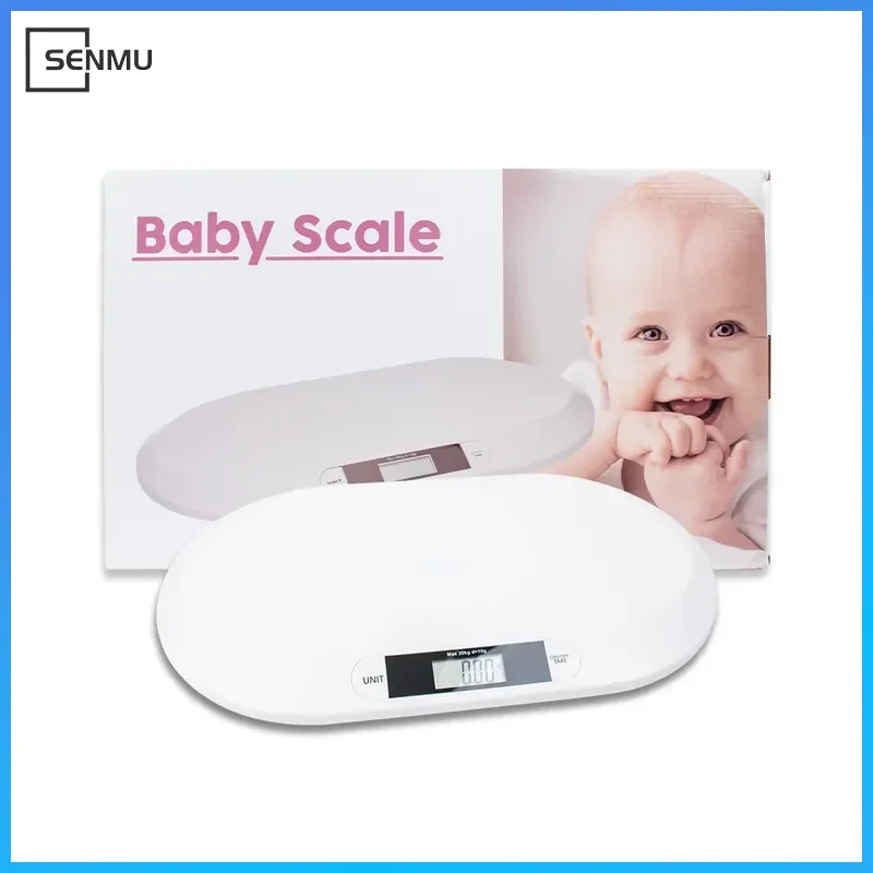 

Ergonomic Digital Baby Scale High Precision Weighing Capacity to 20kg/44lb Automatic Power off ABS Material Home Bathroom Scale