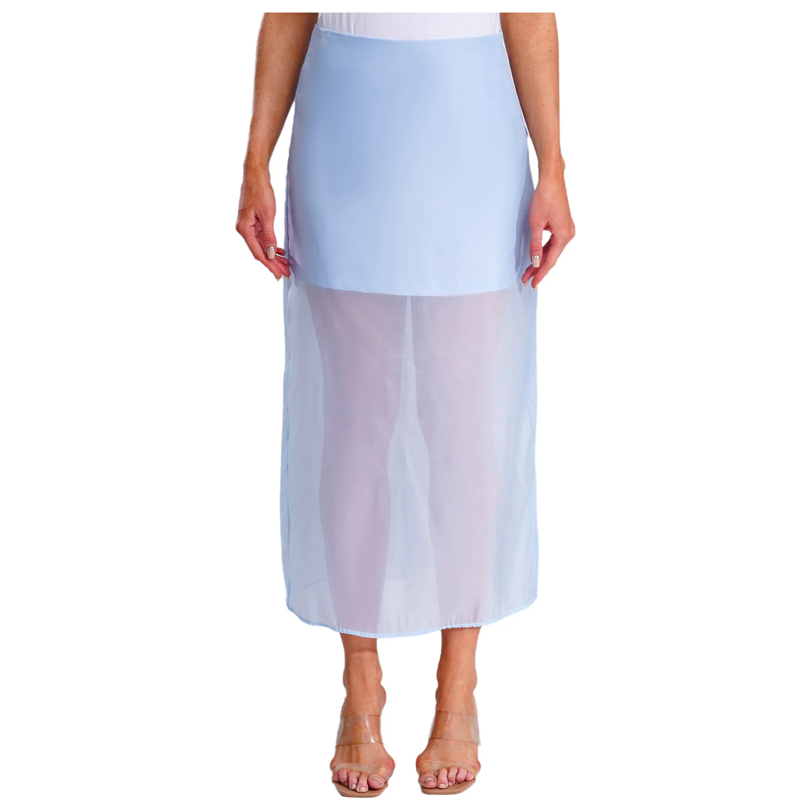 Spódnice damskie z siateczki, patchworkowe, przezroczyste, modne, z wysokim stanem, codzienne, eleganckie spódnice na wakacje, imprezy, odzież damska.