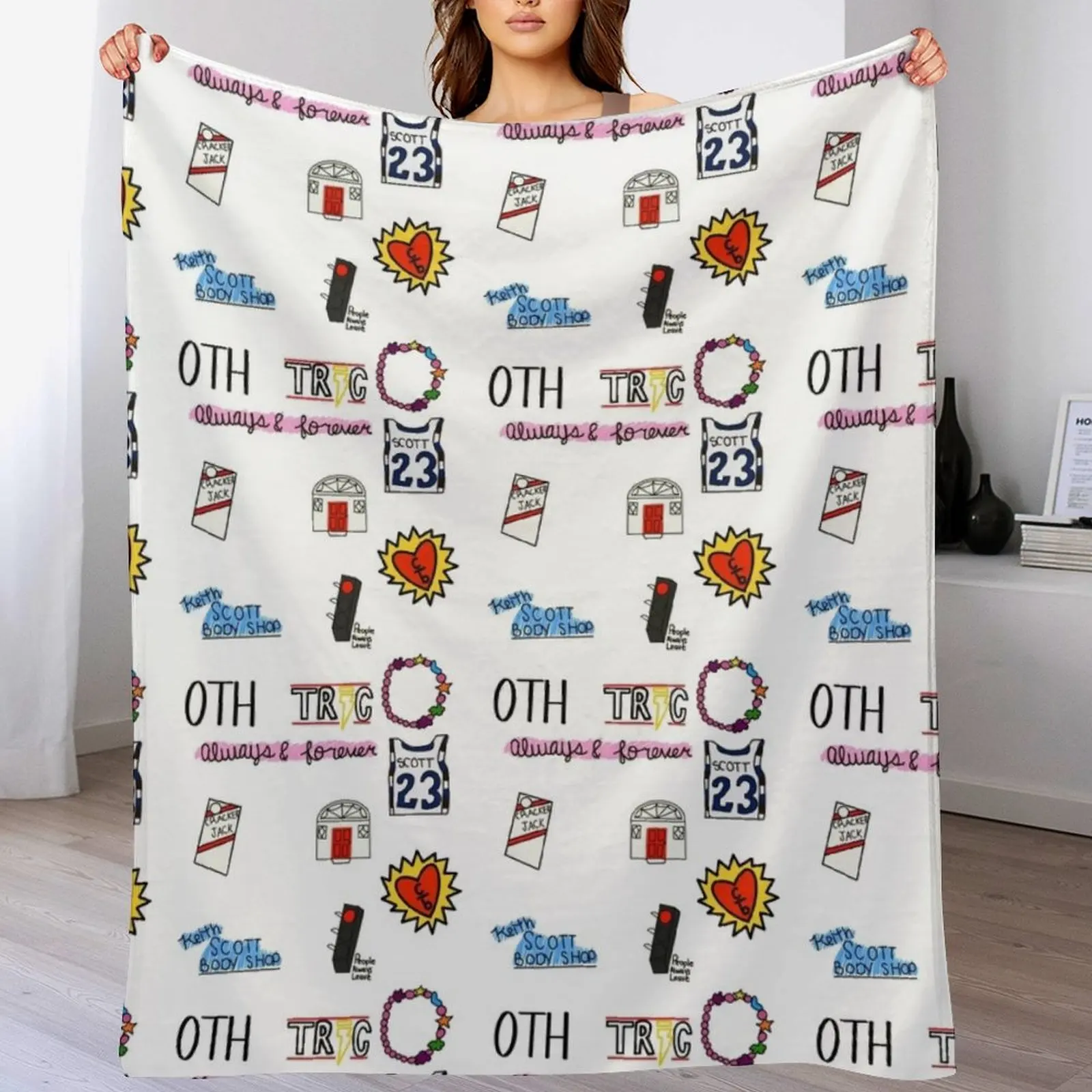 

One tree Hill sticker pack Throw Blanket cosplay anime Summer Beddings Thermal Plush Blankets