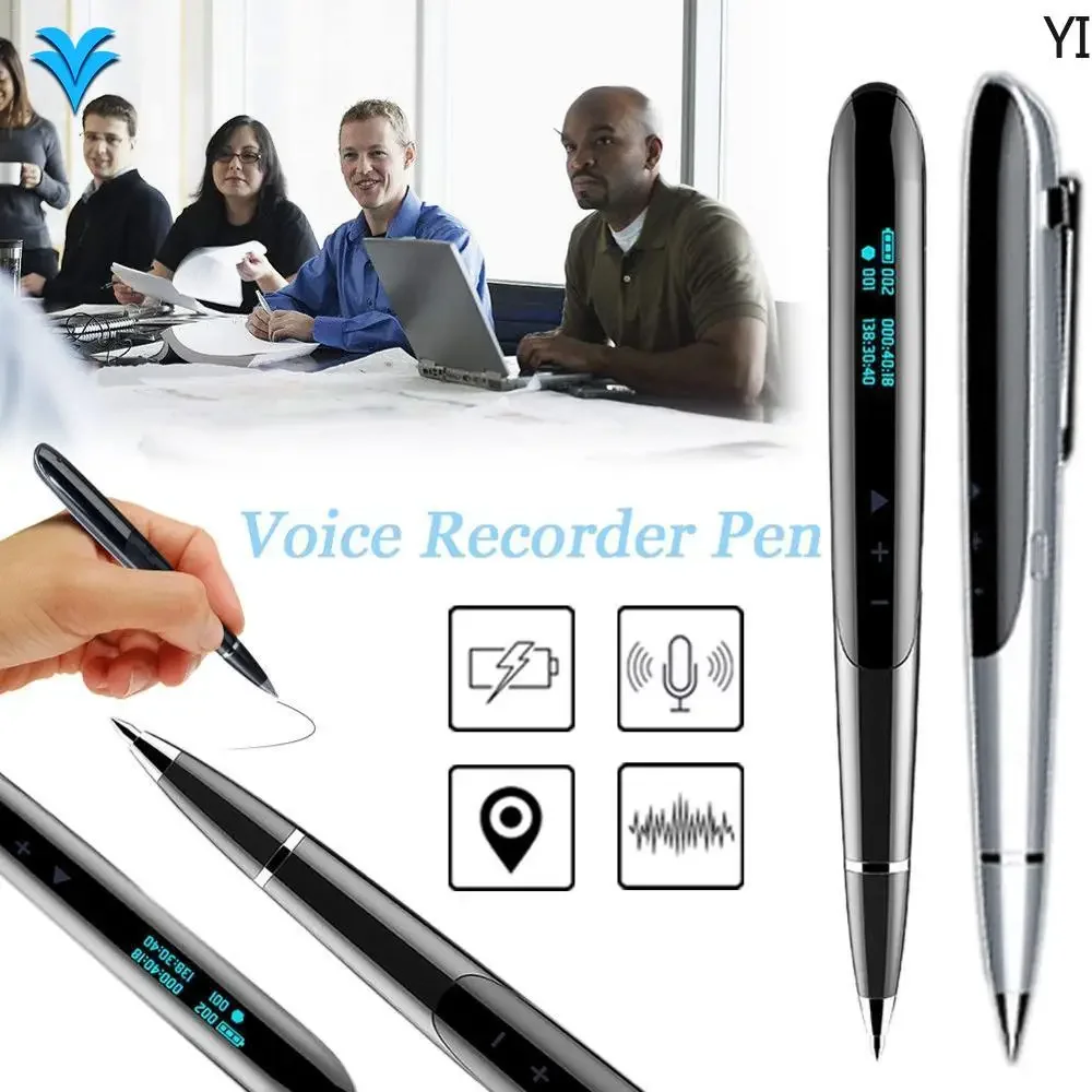 Professional Noise Reduction HD Remote Voice Control Pen-Shaped Long Standby Voice To Text U Disk MP3 Recorder