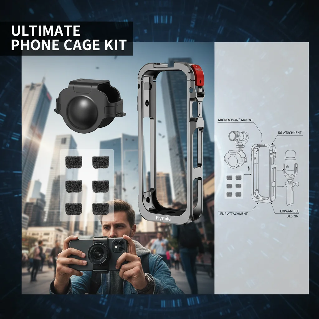 

Алюминиевый защитный чехол для камеры Insta360 X5, рамка-клетка с силиконовой крышкой для объектива и креплением Cold Shoe для Insta360 X5, аксессуар