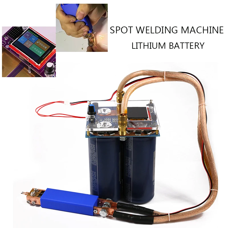 Lithium Battery Spot Welding Machine Farad Capacitor Butt Welder Double Pulse Adjustable High Power Spot Welder