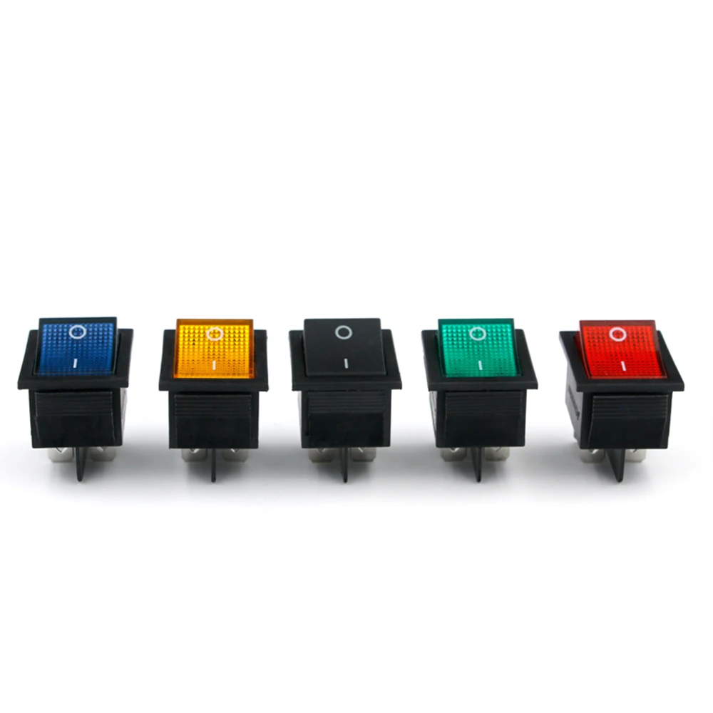 Kcd2 1pcs rocker switch power switch switch 3 positions 6 electrical equipment with light switch 16a 250vac / 20a 125va