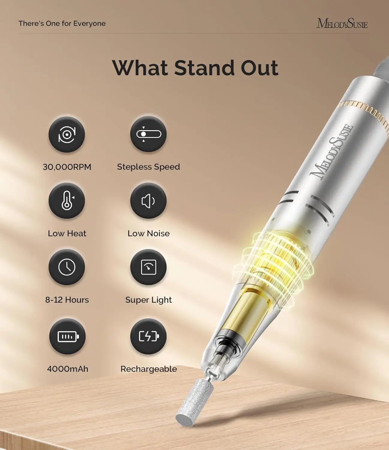 Trapano per unghie portatile senza fili 30000 giri/min, kit di lime per unghie elettriche ricaricabili per lucidatura di gel acrilico, salone di manicure domestico