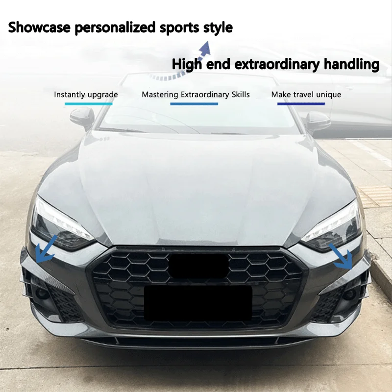 Suitable for Audi A5 S5 F5.5 Sline 2021-2024 front grille air outlet spoiler modification parts image 3
