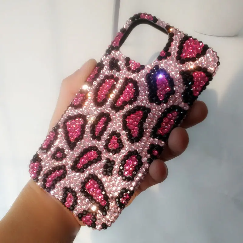 Imagem -05 - Telefone para Samsung Galaxy Rosa 3d Padrão Leopardo Diamante de Água Proteção contra Quedas Galaxy S24 S23 S22 S21 Ultra Plus S20 fe S24 Ultra Case de