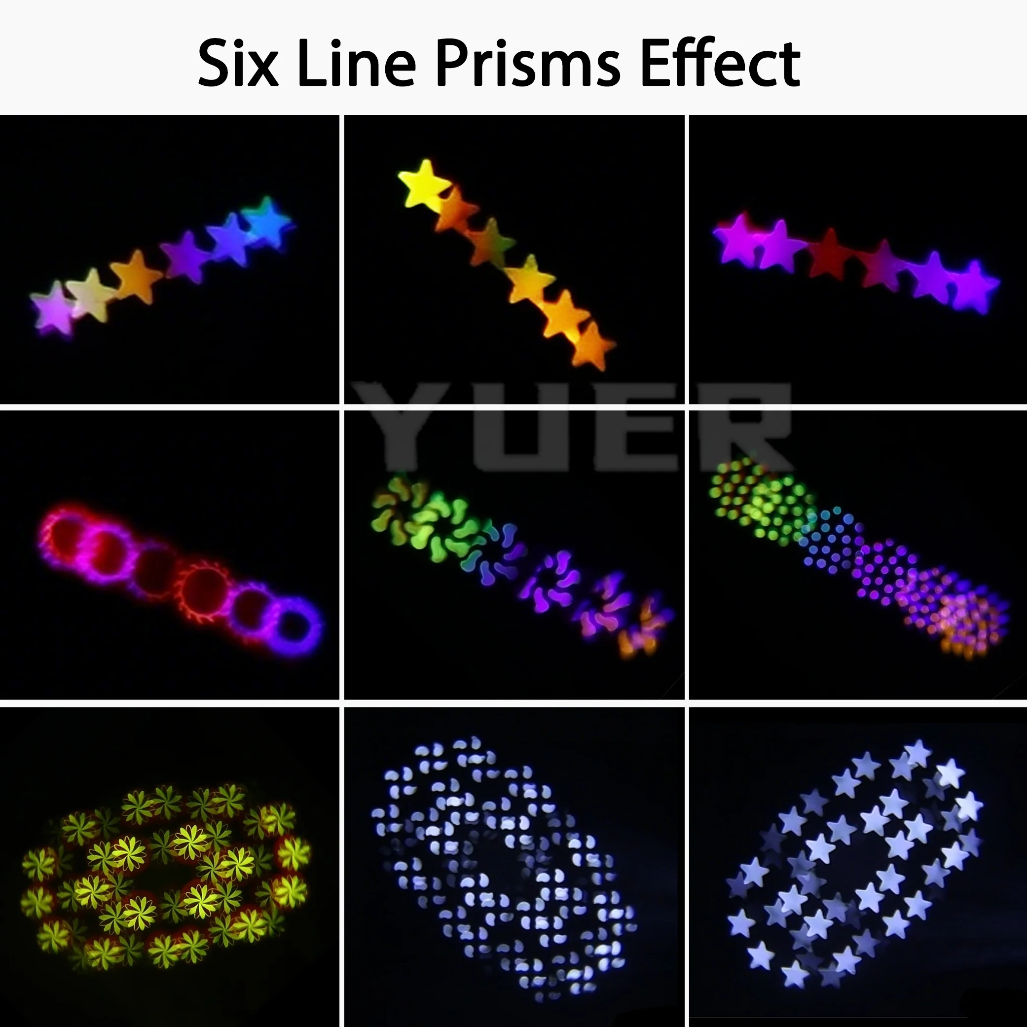 300W LED Beam Moving Head Light with Ring Six Line Prisms Rainbow Frost Focus effect 14 Gobos 8+18 Prisms for DJ Disco Party Bar