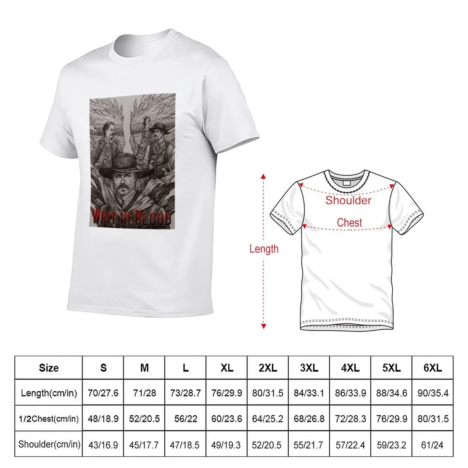 Writ in Blood - Front Cover T-Shirt Blouse summer top customizeds men t shirt