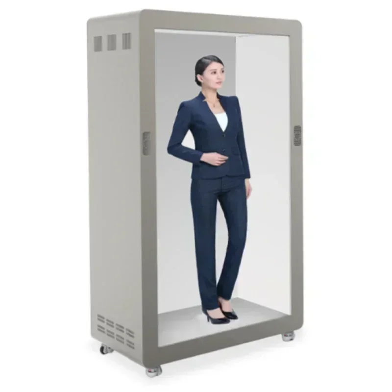 75 inch hologram cabin, holographic wisdom 3D transparent cabinet, transparent cabinet display