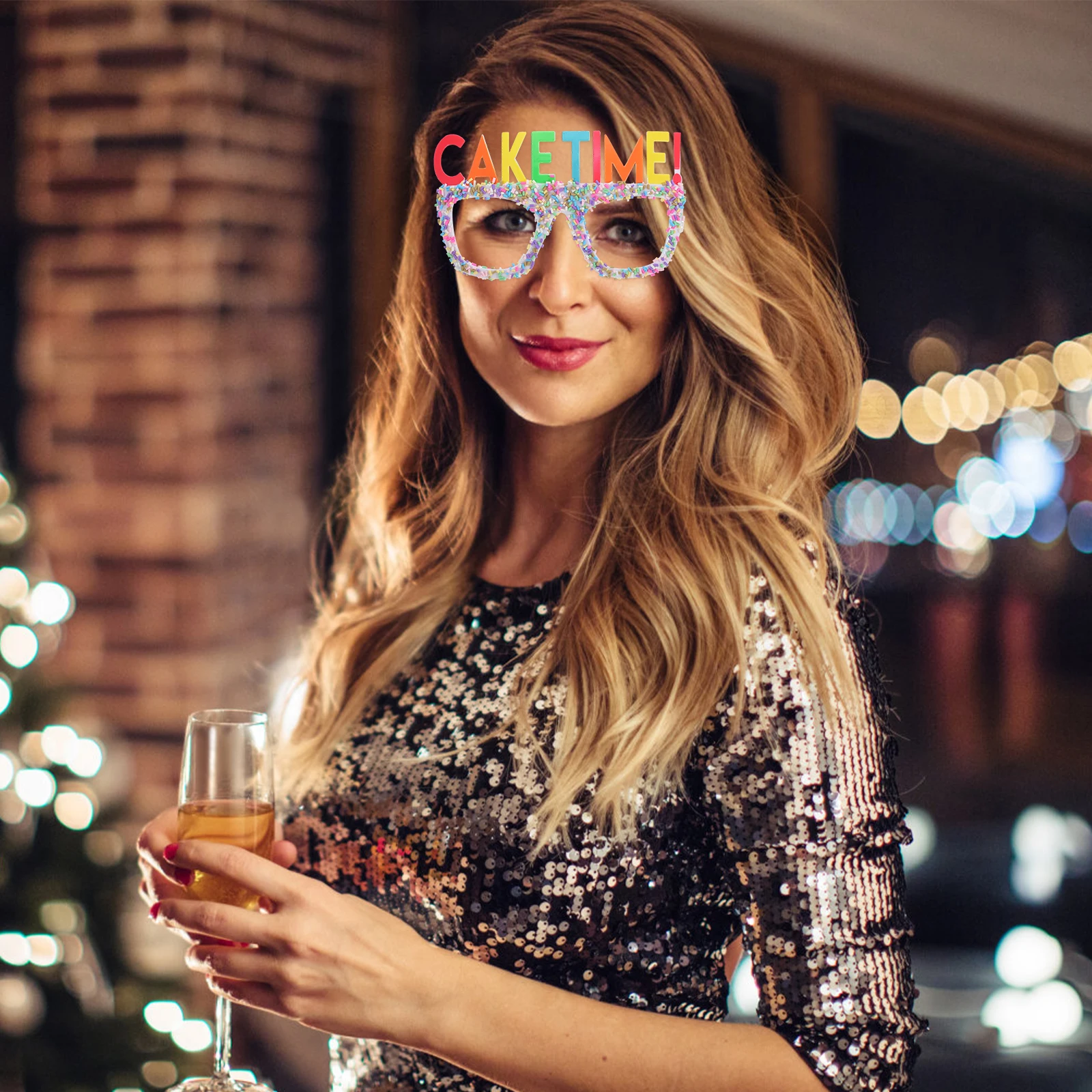 

Glasses Decorations Bright Color Creative Design Durable For Birthday Festival Party Eyewear Props Reusable Adult Party