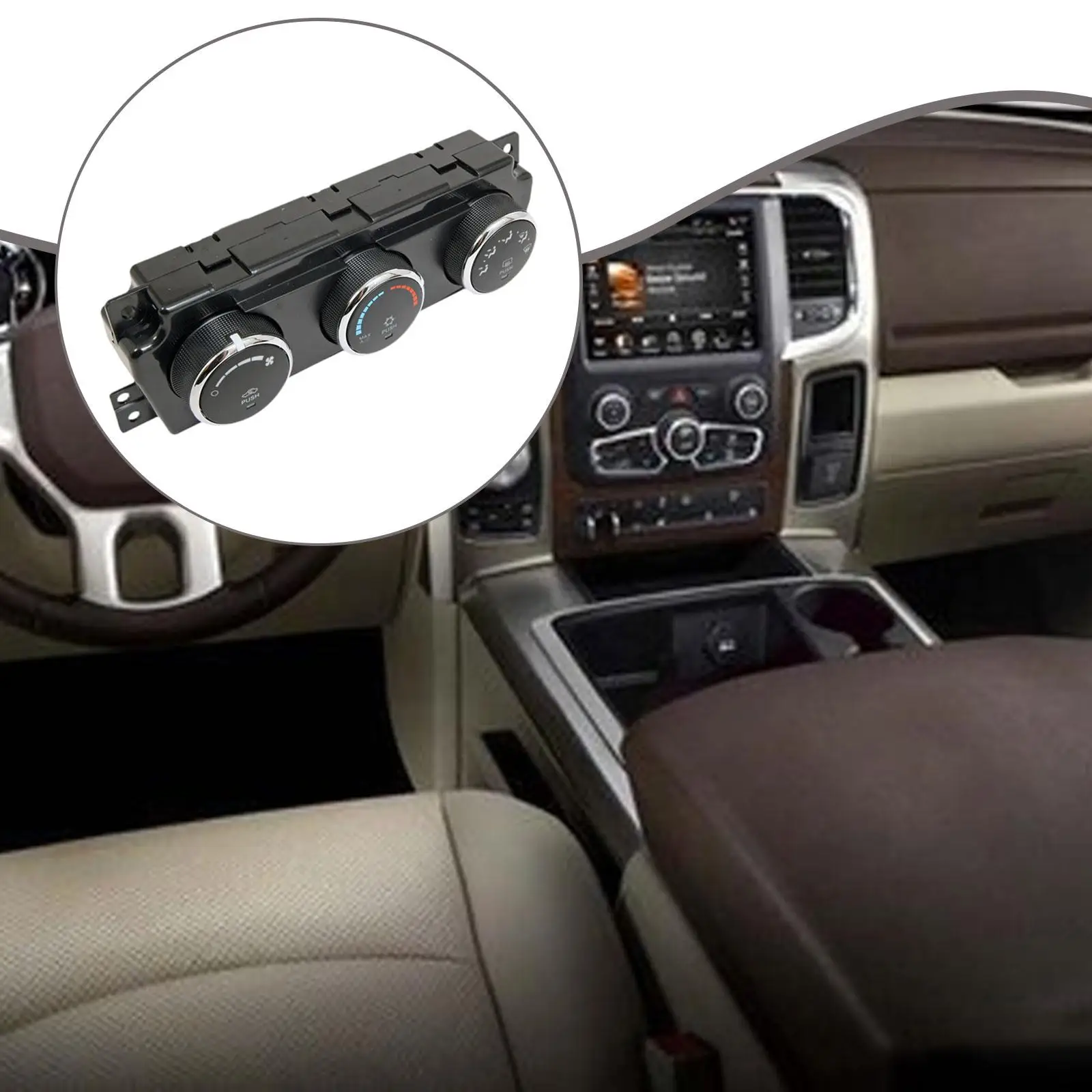 

HVAC Climate Control Temperature Unit for for Dodge RAM 1500 2500 3500 2009-2010; W/O Dual Zone Control, W/O Rear Defrost