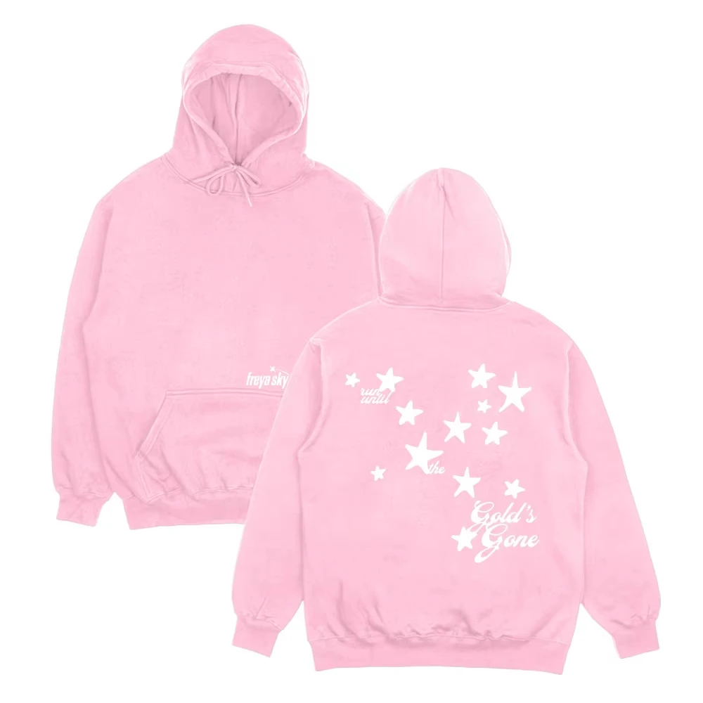 Freya Skye Gold's Gone Graphic Print Hoodie Men Women Oversized Pullover Streetwear Harajuku Fashion Streetwear Hip Hop Pullover