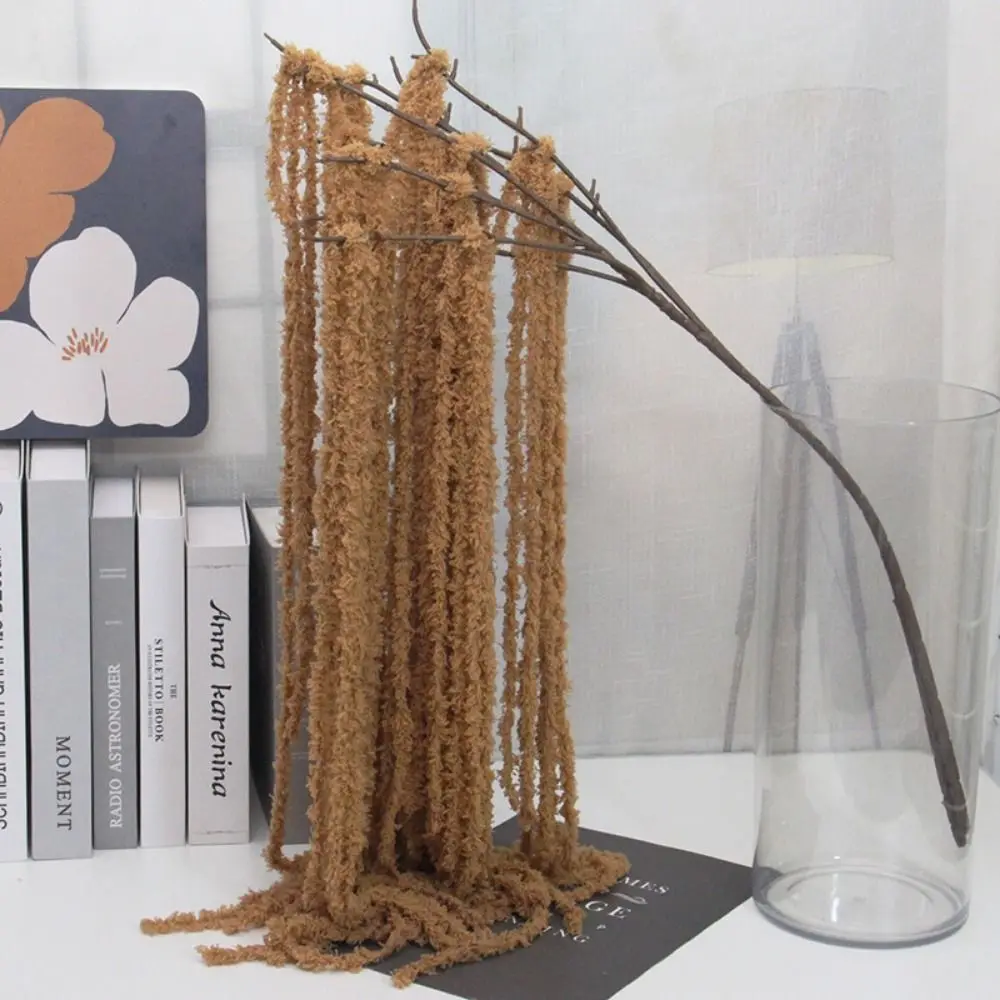 متعدد الألوان أمارانثوس نبات معلق اصطناعي حلية غزل معلقة شرابة طويلة زهرة اكسسوارات صور الدعائم #3