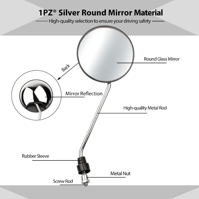 Universal Rear View Side Mirrors 7/8\