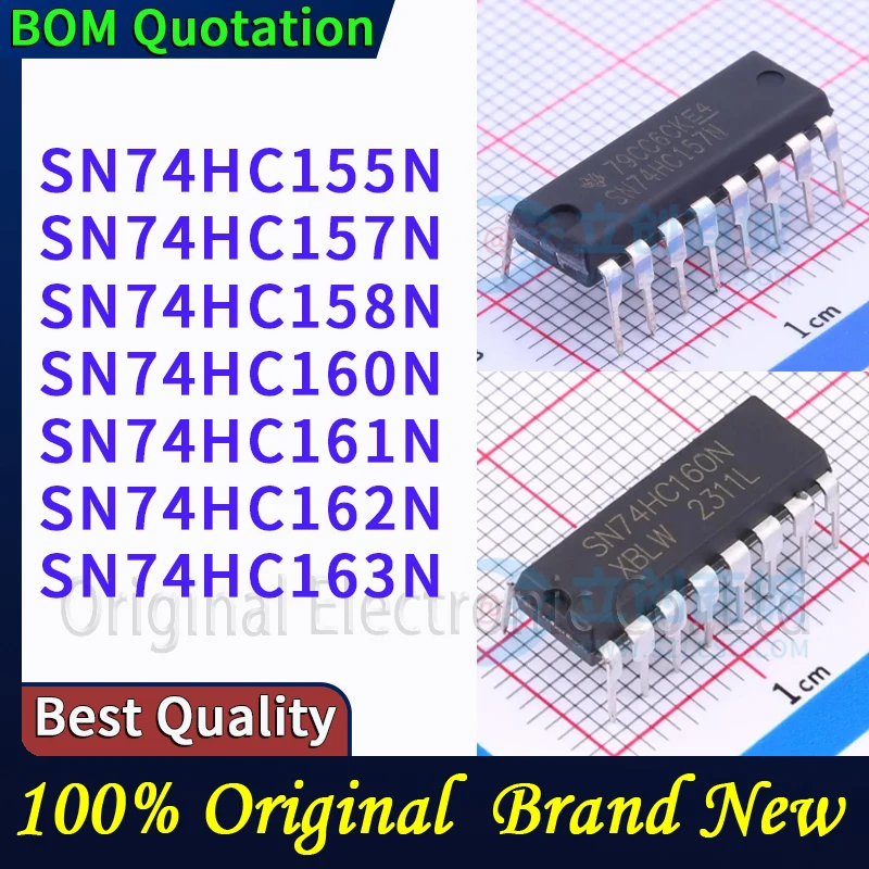 

5 шт./лот SN74HC155N SN74HC157N SN74HC158N SN74HC160N SN74HC161N SN74HC162N SN74HC163N В наличии Оригинальные высококачественные компоненты