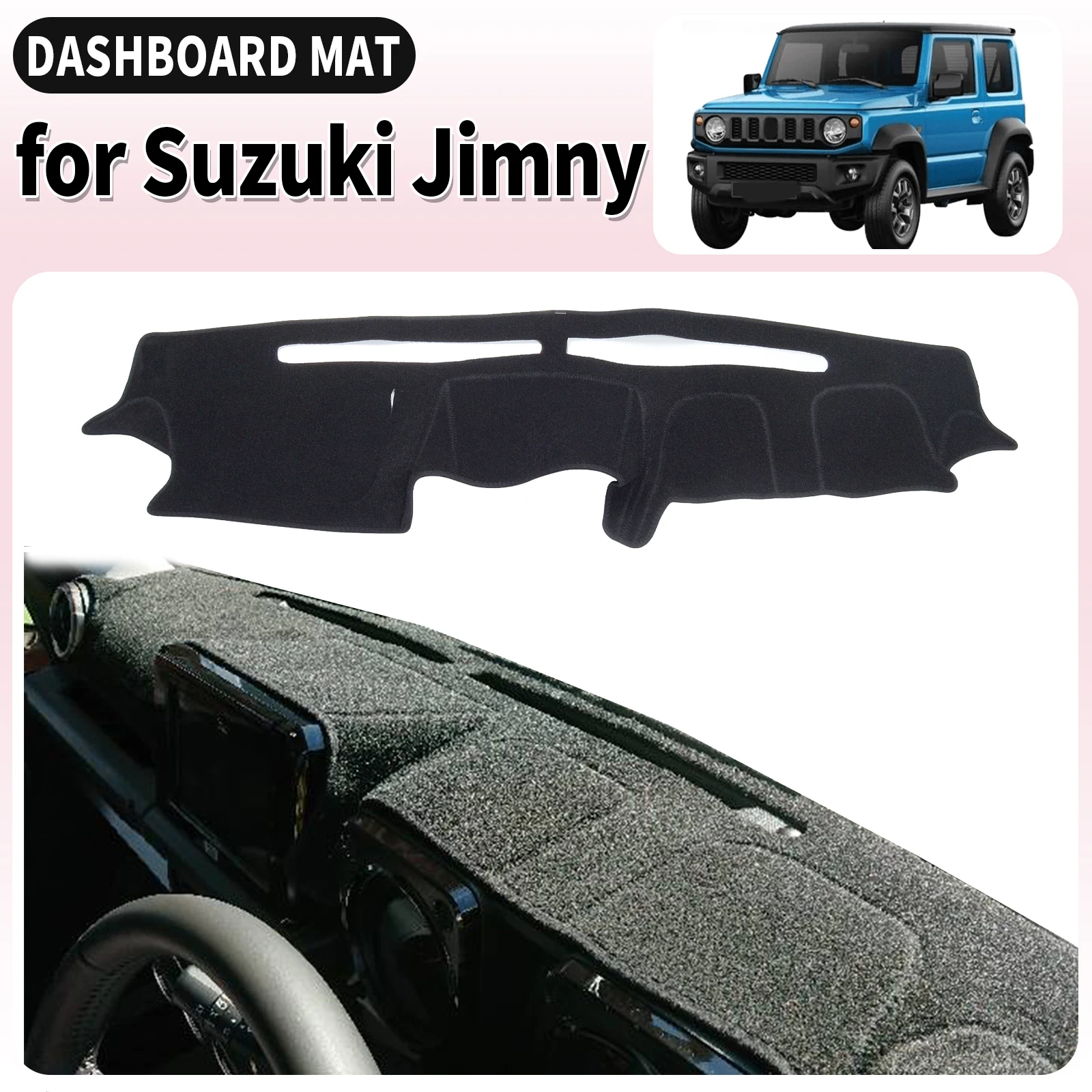 

fit for Suzuki Jimny 2019 2020 2021 2022 Dashmat Dashboard Cover Pad Car Accessories DashMat Sunshade Protective Carpet
