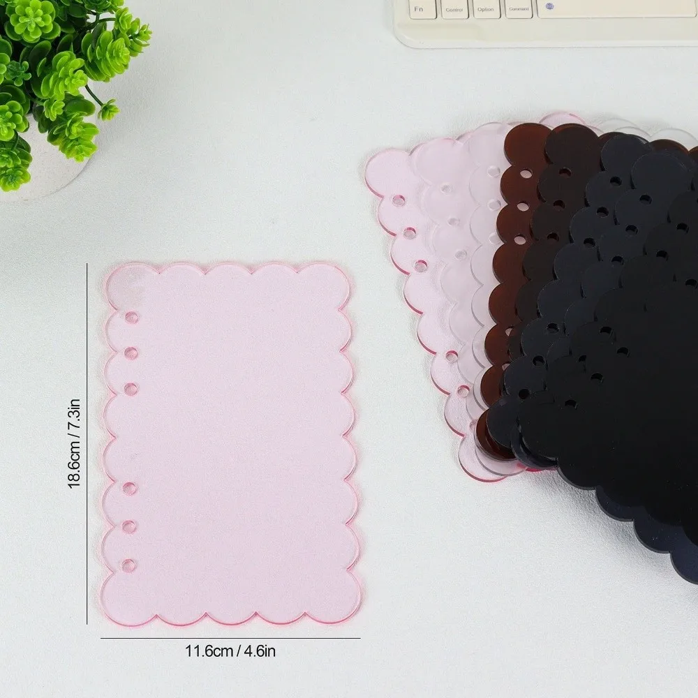 A6 Binder Notebook Set Blank Refill Paper Petal Edge Acrylic Cover Loose-leaf Notebook Detachable DIY Journal Planner Students
