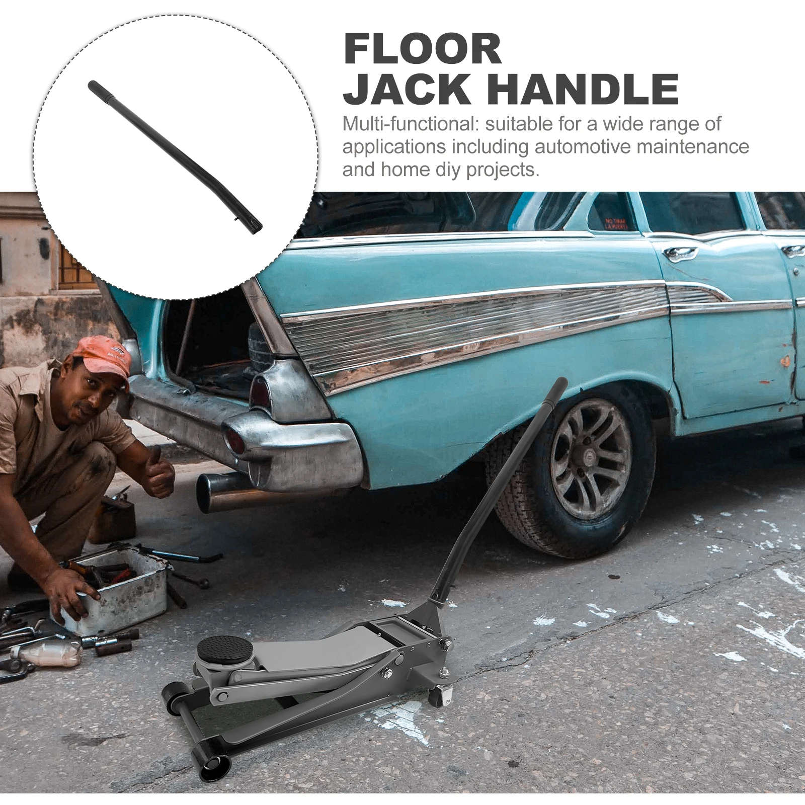 

Jack Bar Replacement Floor Handle Automotive Trailer Pressure Rod Stainless Steel Multi-functional Durable Horizontal