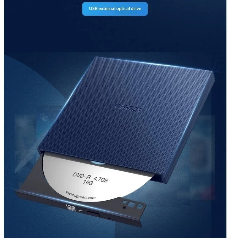 UGREEN CM138-60811 External DVD CD ROM Burner USB Type C Portable Optical Drive for Laptop PC