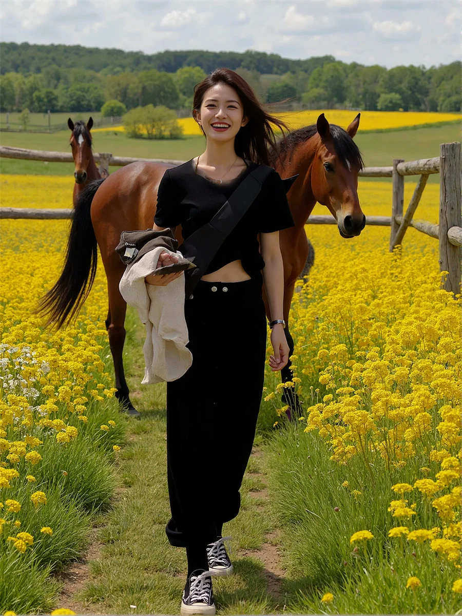 امرأة السراويل مكتب الأبيض الخريف الحد الأدنى نمط سيدة خط نظيف تصميم بسيط الأساسية عادية عالية الارتفاع مستقيم الساق عمل أنيق #4