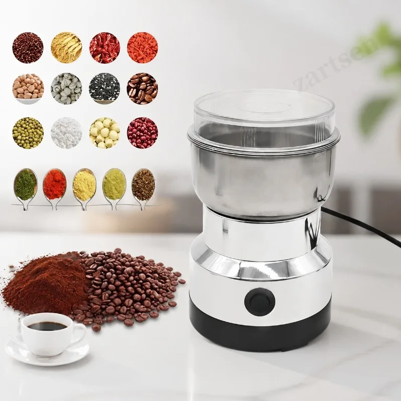 Kitchen Multifunctional 4 Blade Grain Grinder Coffee Chopping Home Electric Coffee Grinder Nut Bean Flavor Blender