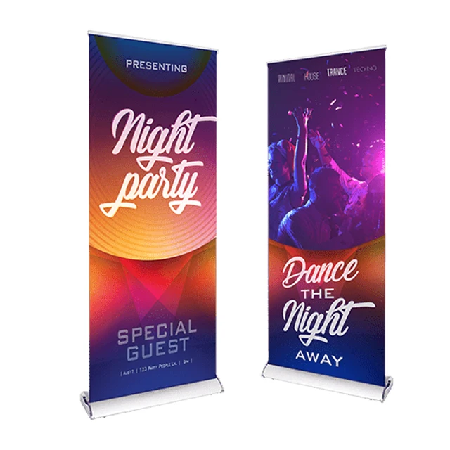 Custom portable advertising digital printed retractable Roll pull Up banner display Stand