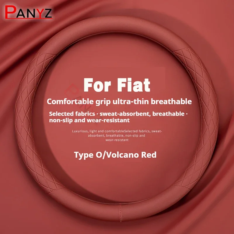 

Противоскользящий автомобильный декоративный чехол на руль из искусственной кожи для Fiat Grande Punto Tipo Stilo UNO Astra Bravo Panda Freemo