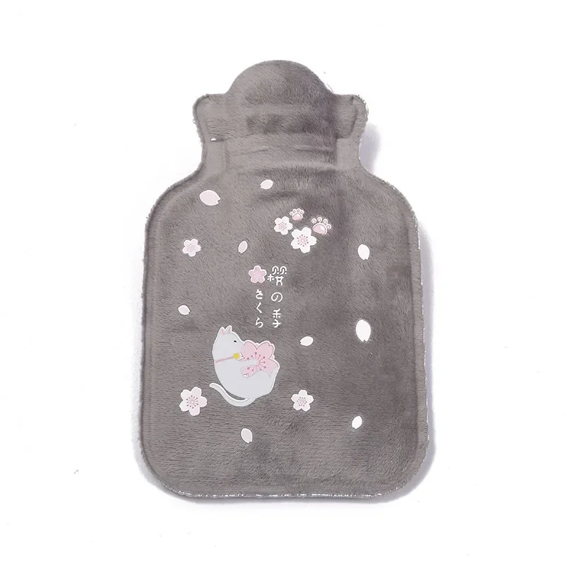 Hot Water Bottle Screw Top Good Sealing PVC Doggy Pattern Cold Weather Indoor Outdoor Mini Hot Compress Bag For Pain Relief Home