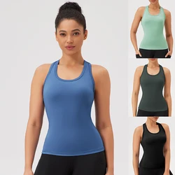 Yoga Vest Women Gym Sleeveless Sport Shirt Fitness Training Sportswear Vest  Outdoor Running Sport Tank Tops