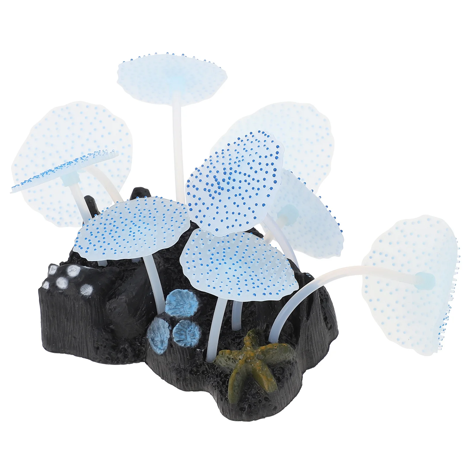 

Simulation Aquatic Plant Rockery Lifelike Silicone Fish Tank Decor Supply Aquarium Landscape Accessory Small Compact Design For