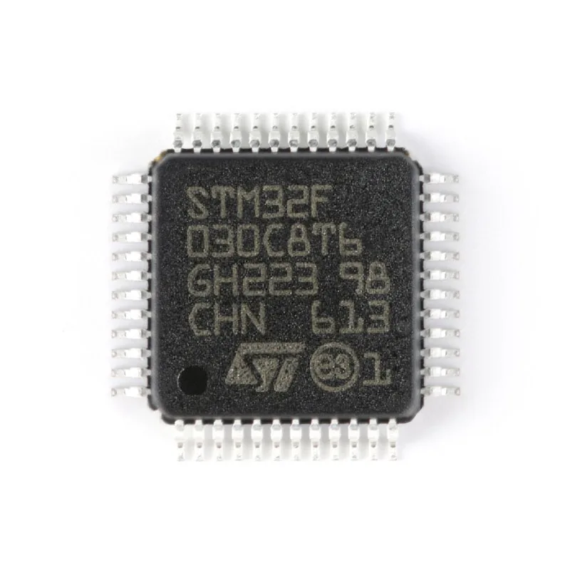Genuine Original STM32F030C8T6, LQFP‑48 Package, ARM Cortex‑M0 Core 32‑Bit Microcontroller MCU Chip