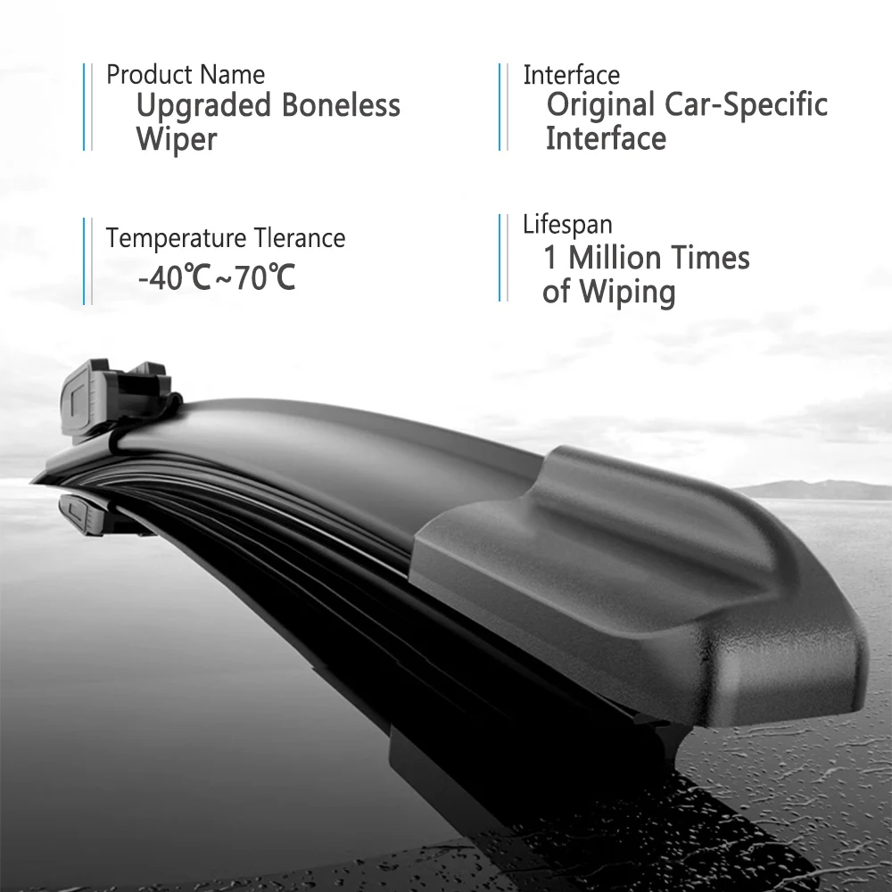 For Daewoo Honker 1997-2002 1998 Cars Premium Front Windscreen Wiper Blades Quiet Durable All-Weather Auto Window Accessories