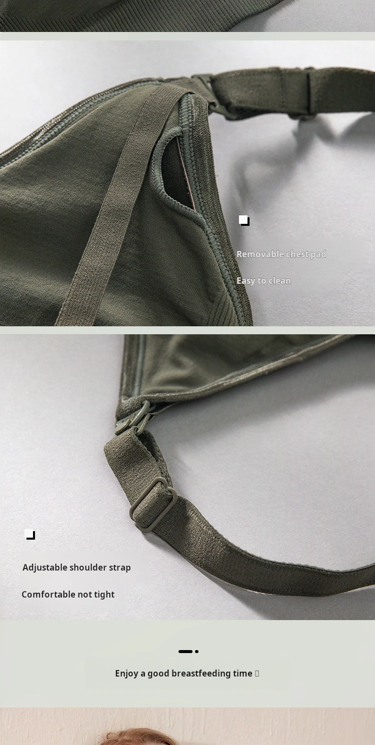 Still-BH Frauen hochela tische Push-up Einhand-Schnalle BHs Schwangerschaft Frau drahtlose Still unterwäsche 2024 – Detail 12