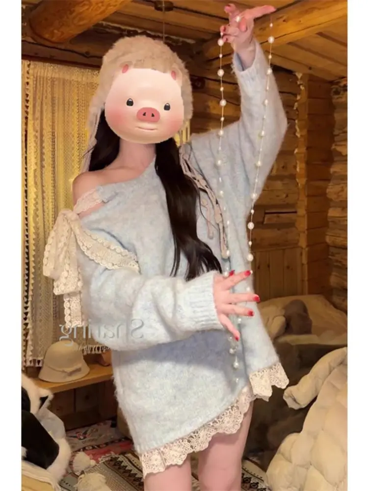 

Sweaters Jumpers Pullovers Women Coffee Jerseys Long Sexy Pattern BF Y2K Business Meeting Professional Modern Simple Autumn Ins